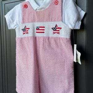 Seersucker American Flag Short-All Nursery Rhyme